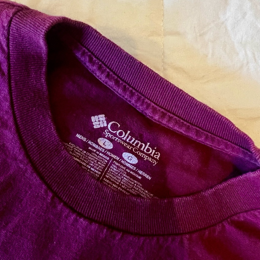 Columbia Maroon Crew Neck Long Sleeve - Picture 3 of 3